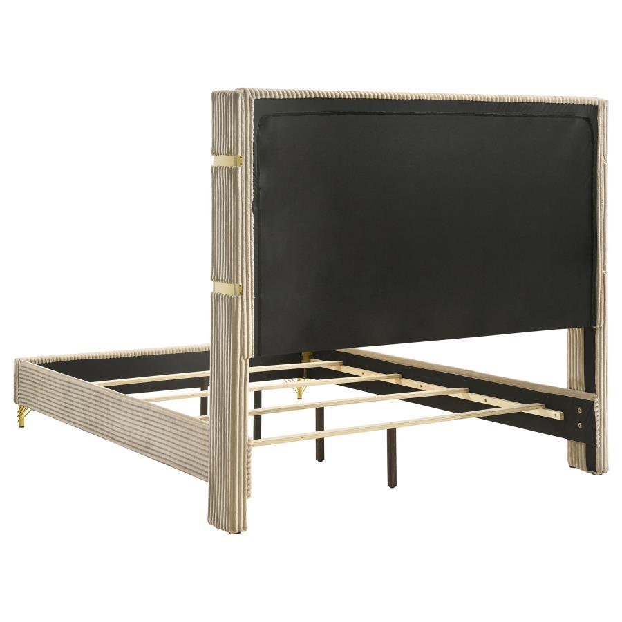 Coaster Fine Furniture Lucia - Bedroom Set With Upholstered Wingback Panel Bed | Meri Furniture