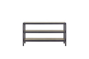 Console Table With Metal Insets - Black