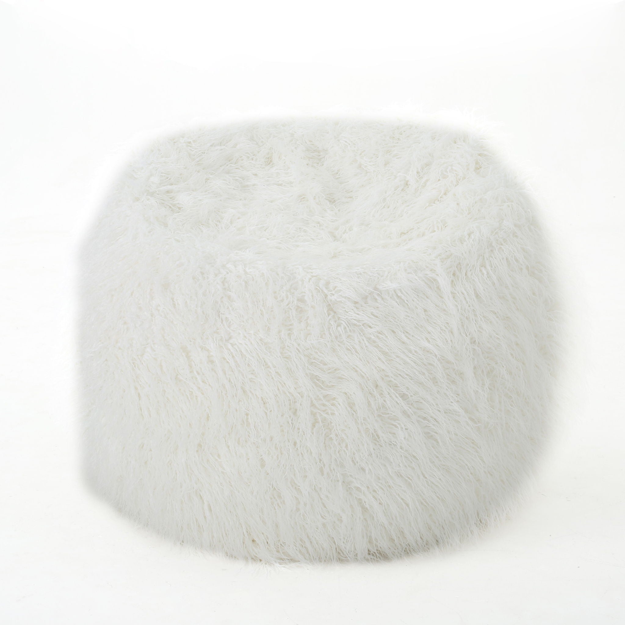 Mahin - Rounded 5 Foot Bean Bag Cozy Modern Design - White
