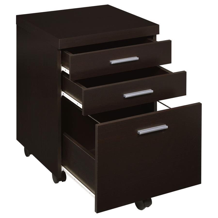 Coaster Fine Furniture Skeena - 3-Drawer Mobile Office Cabinet | Meri Furniture
