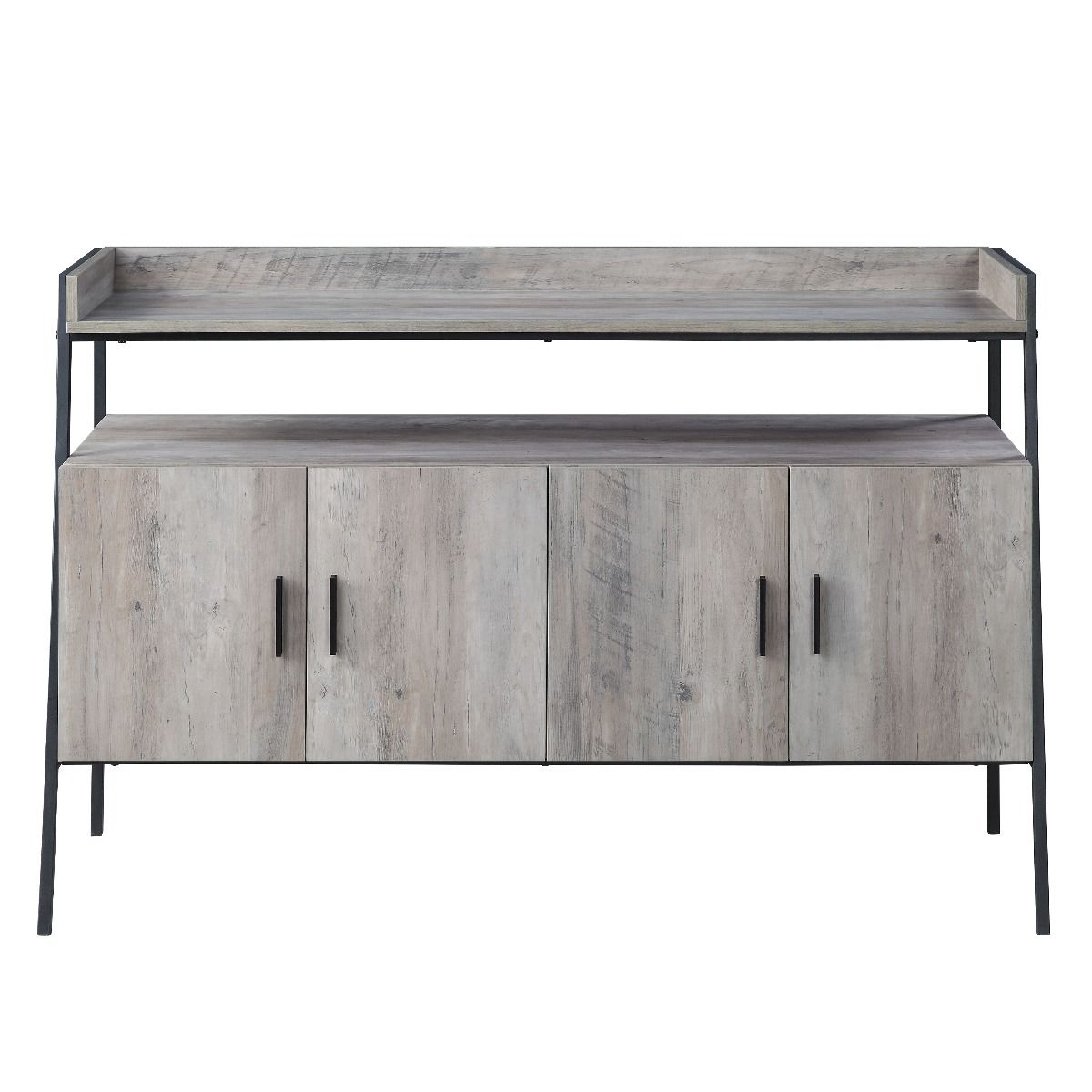 ACME Samiya - TV Stand - Gray Oak & Black Finish | Meri Furniture