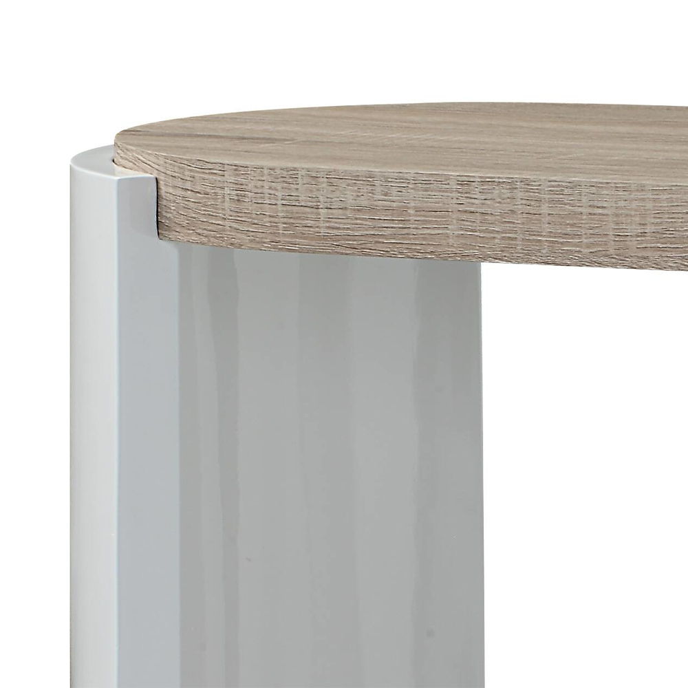 ACME Zoma - Sofa Table - Oak & White High | Meri Furniture