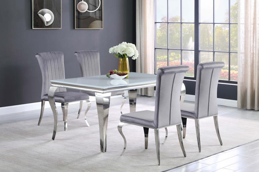 Coaster Fine Furniture Carone - Rectangular Glass Dining Set | Meri Furniture