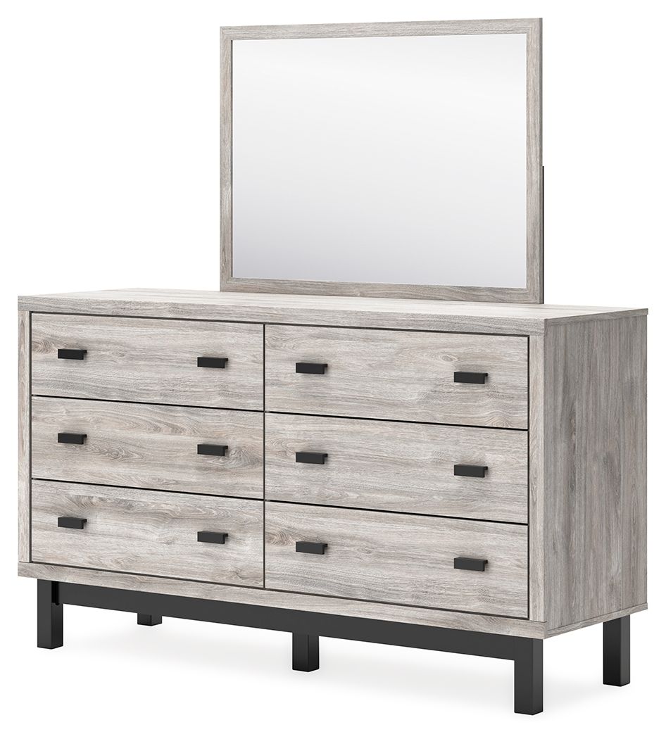 Signature Design by Ashley® Vessalli - Gray - Dresser And Mirror | Meri Furniture
