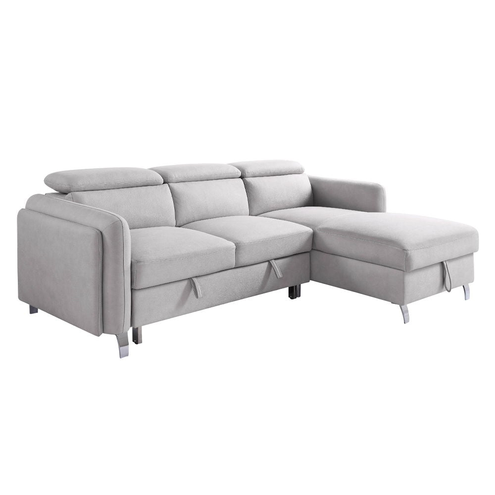 ACME Reyes - Sectional Sofa - Gray | Meri Furniture