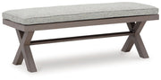 Signature Design by Ashley® Hillside Barn - Gray / Brown - Bench With Cushion | Meri Furniture