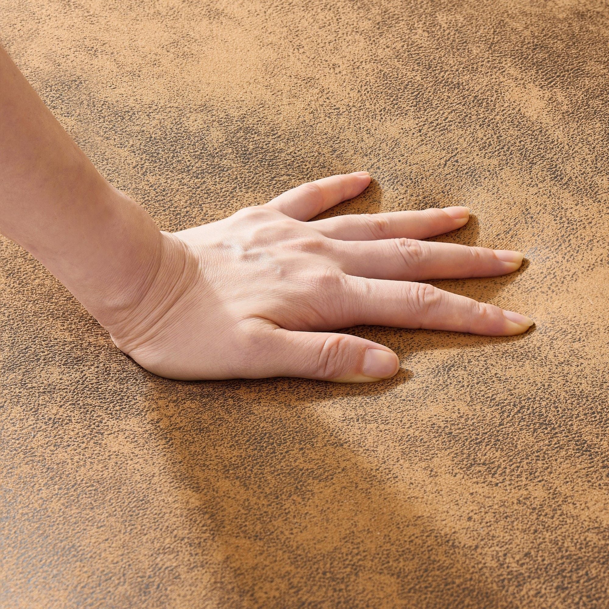 Chesterfield Sofa, High Roll Armrest Sofa, Upholstered Mid Century Modern Couch, 3 Seater Couch - Brown