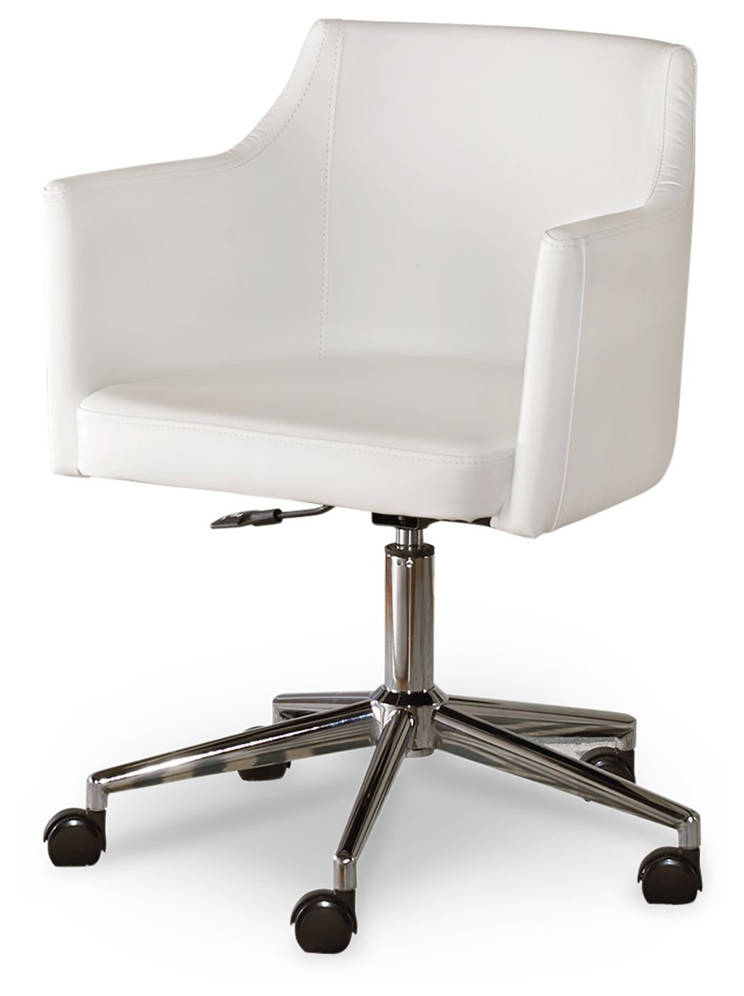 Ashley Furniture Baraga - White - Home Office Swivel Desk Chair | Meri Furniture