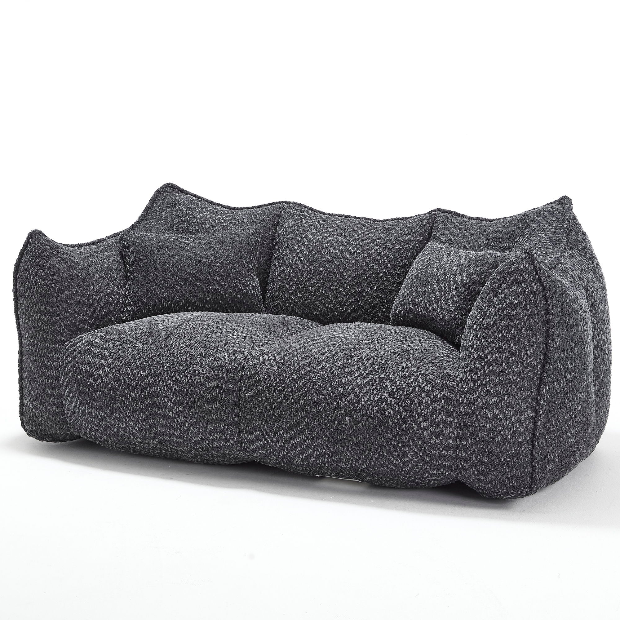 Comfortable Dual Beanbag Chair With High Resilience Foam Core For 2 People