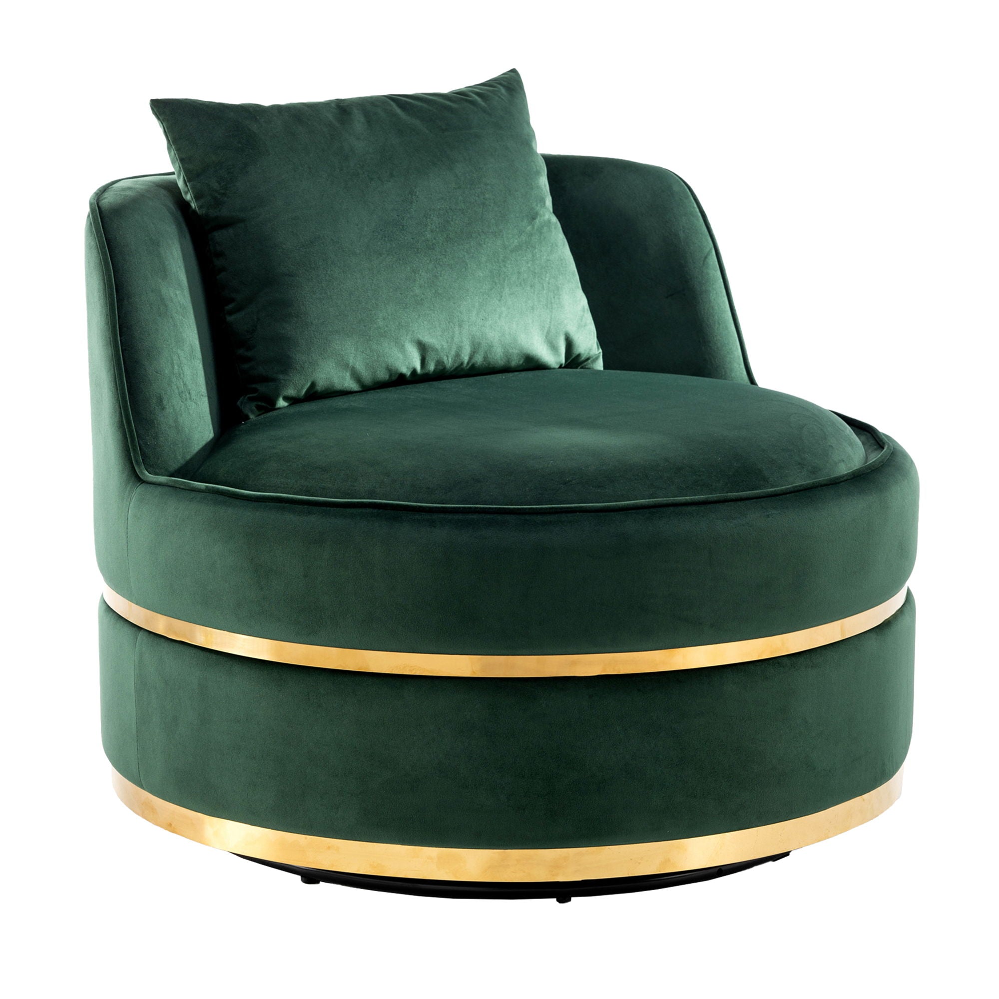 360 Degree Swivel Over Sized Upholstered Barrel Chair