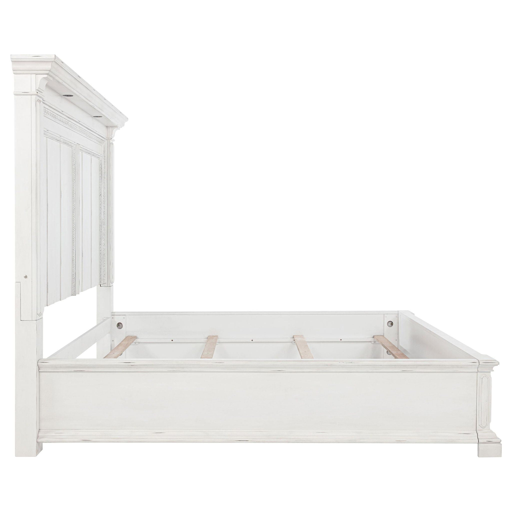 McKinney Eastern King LED Light Panel Bed Vintage White