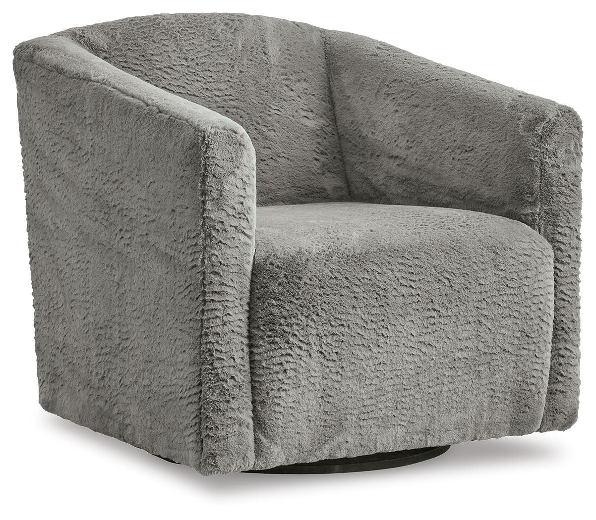 Signature Design by Ashley® Bramner - Charcoal - Swivel Accent Chair | Meri Furniture