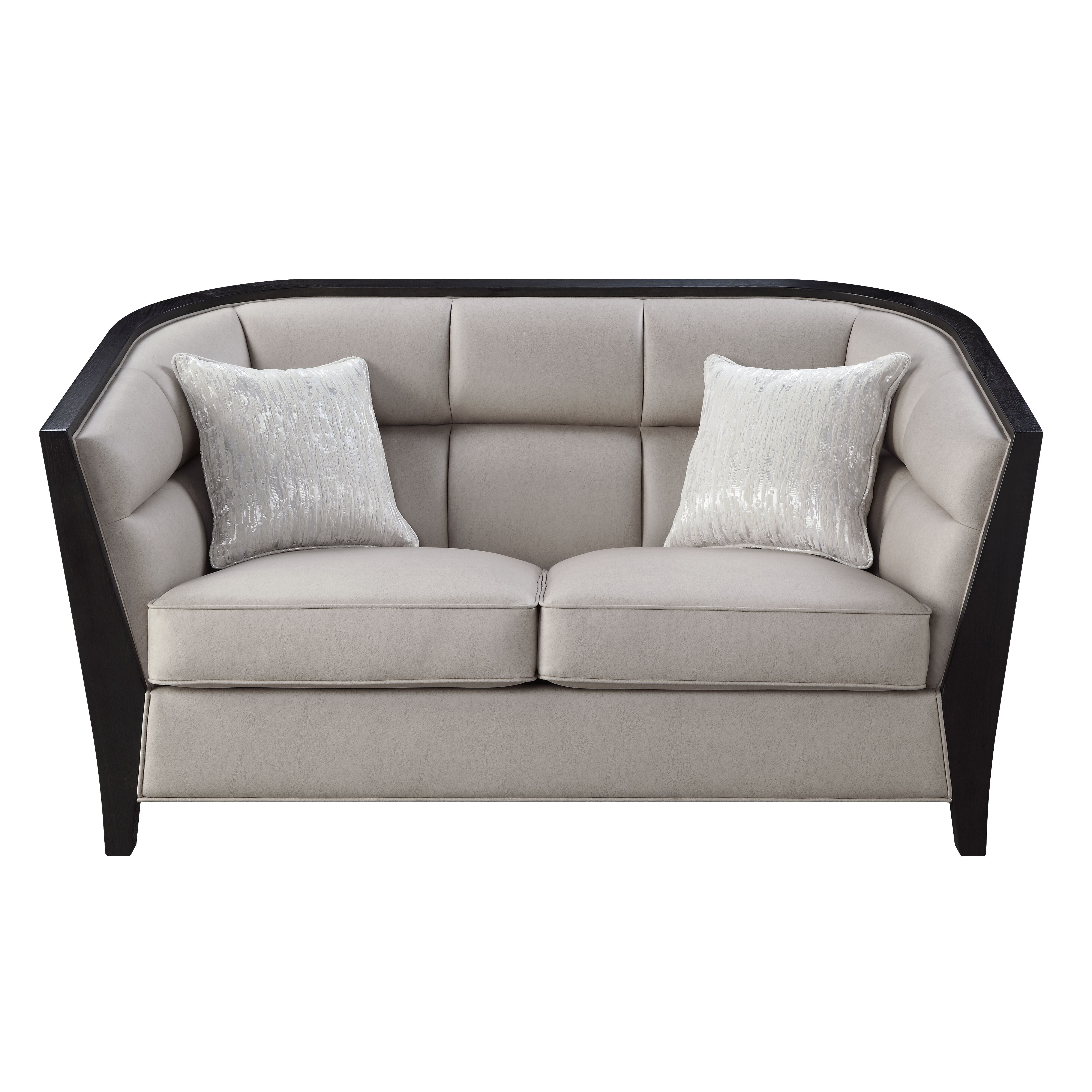 ACME Zemocryss - Loveseat - Beige Fabric | Meri Furniture