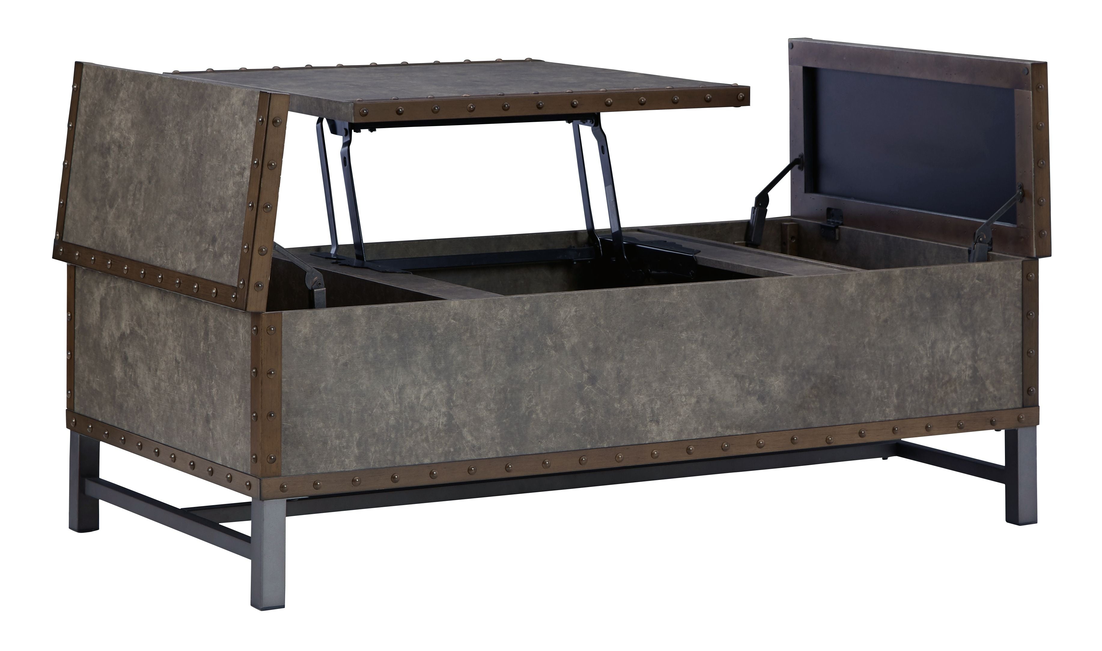 Signature Design by Ashley® Derrylin - Brown - Lift Top Cocktail Table | Meri Furniture