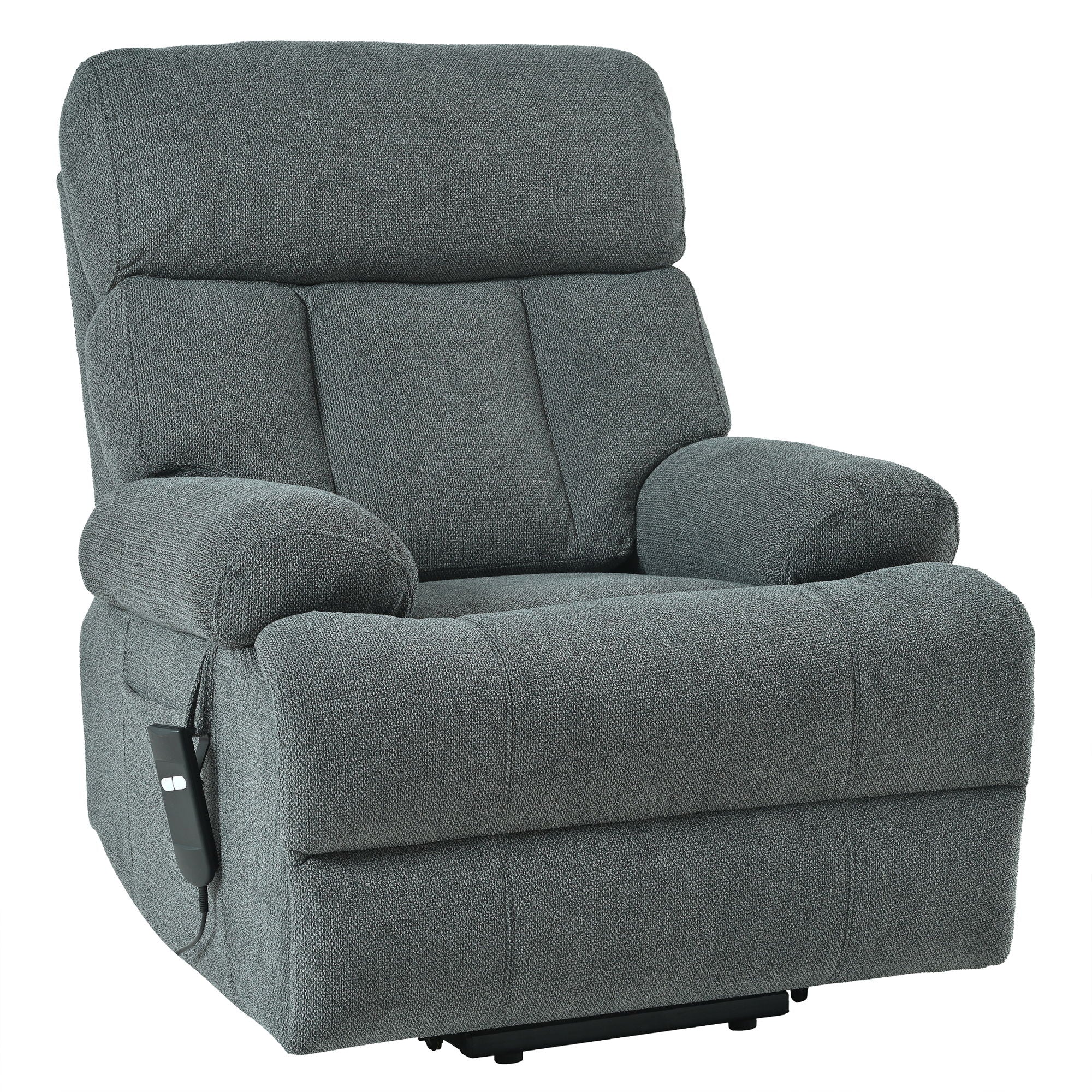 Oversized Power Lift Recliner Chai With Remote Control, Side Pocket, Spacious Seat