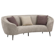 Coaster Fine Furniture Ellorie - Upholstered Channel Back Curved Sofa - Beige | Meri Furniture