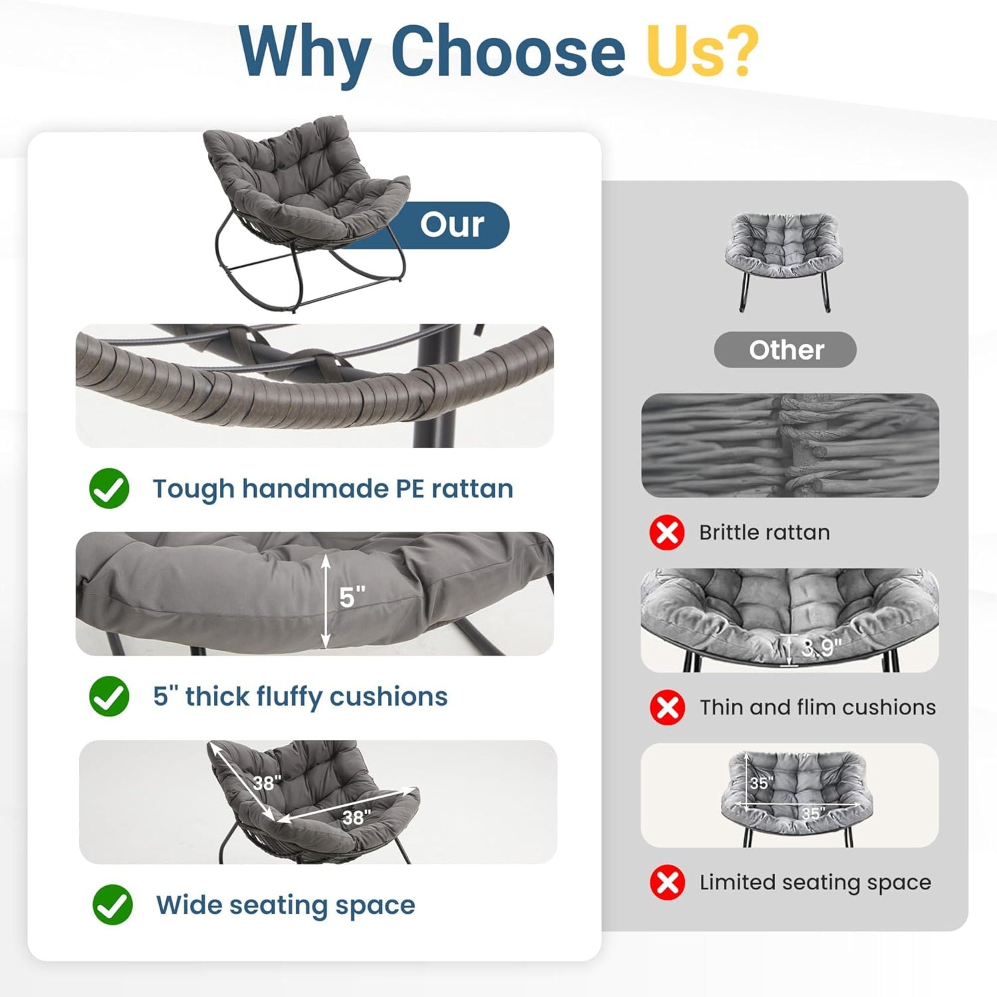 Egg Rocking Chair With Ottoman