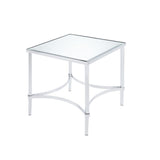 Petunia - End Table - Chrome & Mirror