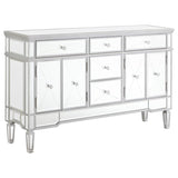 Duchess - 5-Drawer Mirrored Storage Accent Cabinet - Silver