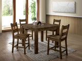 Furniture of America Kristen - Counter Height Side Chair (Set of 2) - Rustic Oak | Meri Furniture