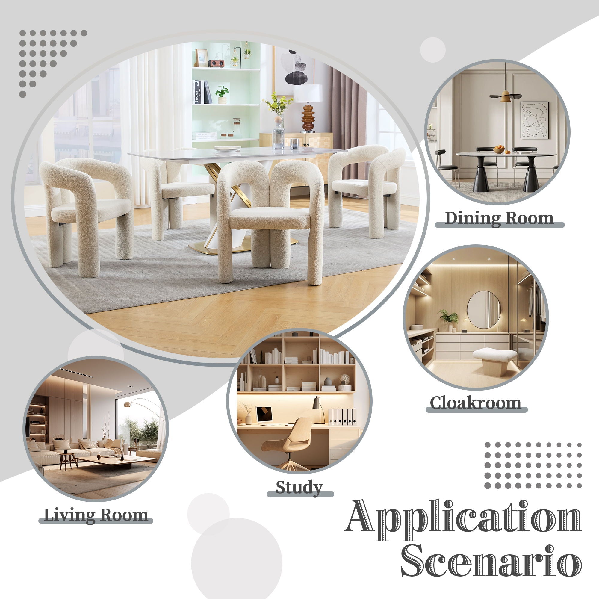 Coolmore Contemporary Designed Accent / Dining Chair With Armrests