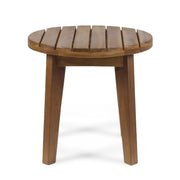 Outdoor Acacia Wood Side Table With Weather Resistance