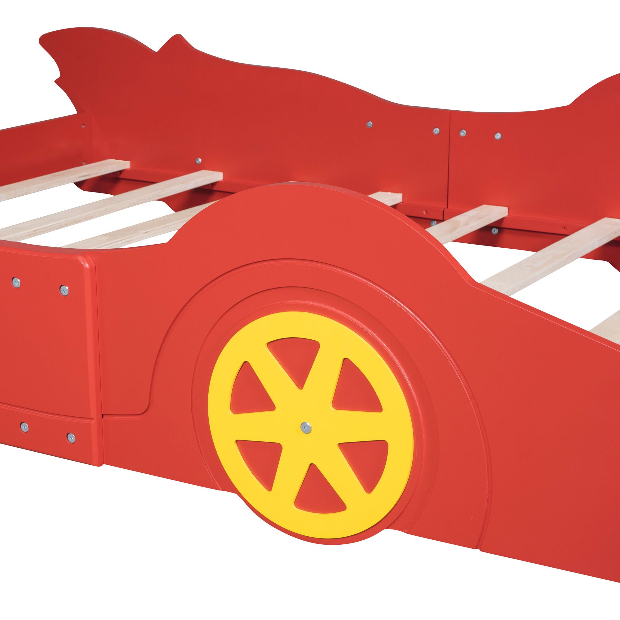 Race Car Shaped Platform Bed & Wheels