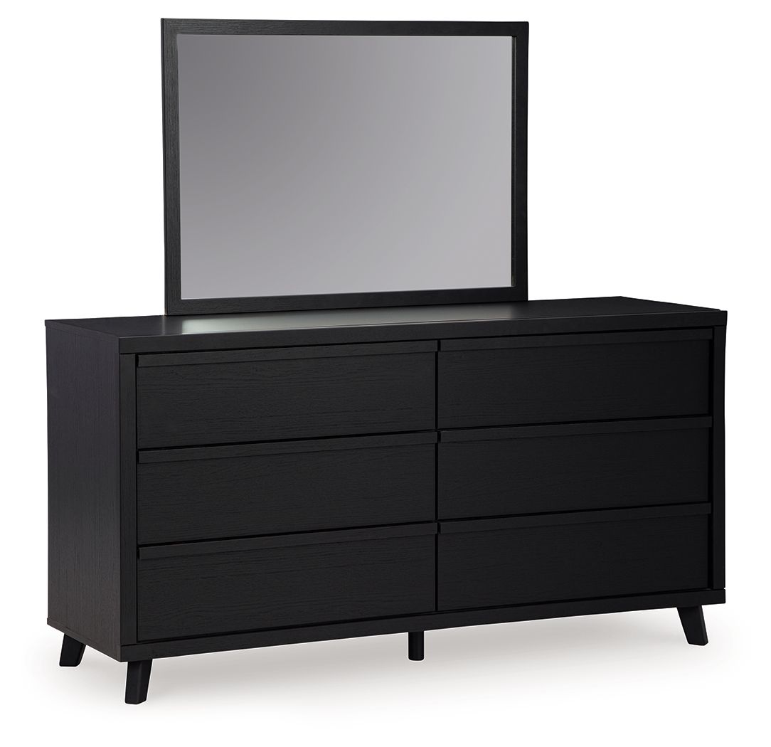 Signature Design by Ashley® Danziar - Black - Dresser And Mirror | Meri Furniture