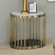 Furniture of America Ofelia - End Table - Antique Brass / Black | Meri Furniture
