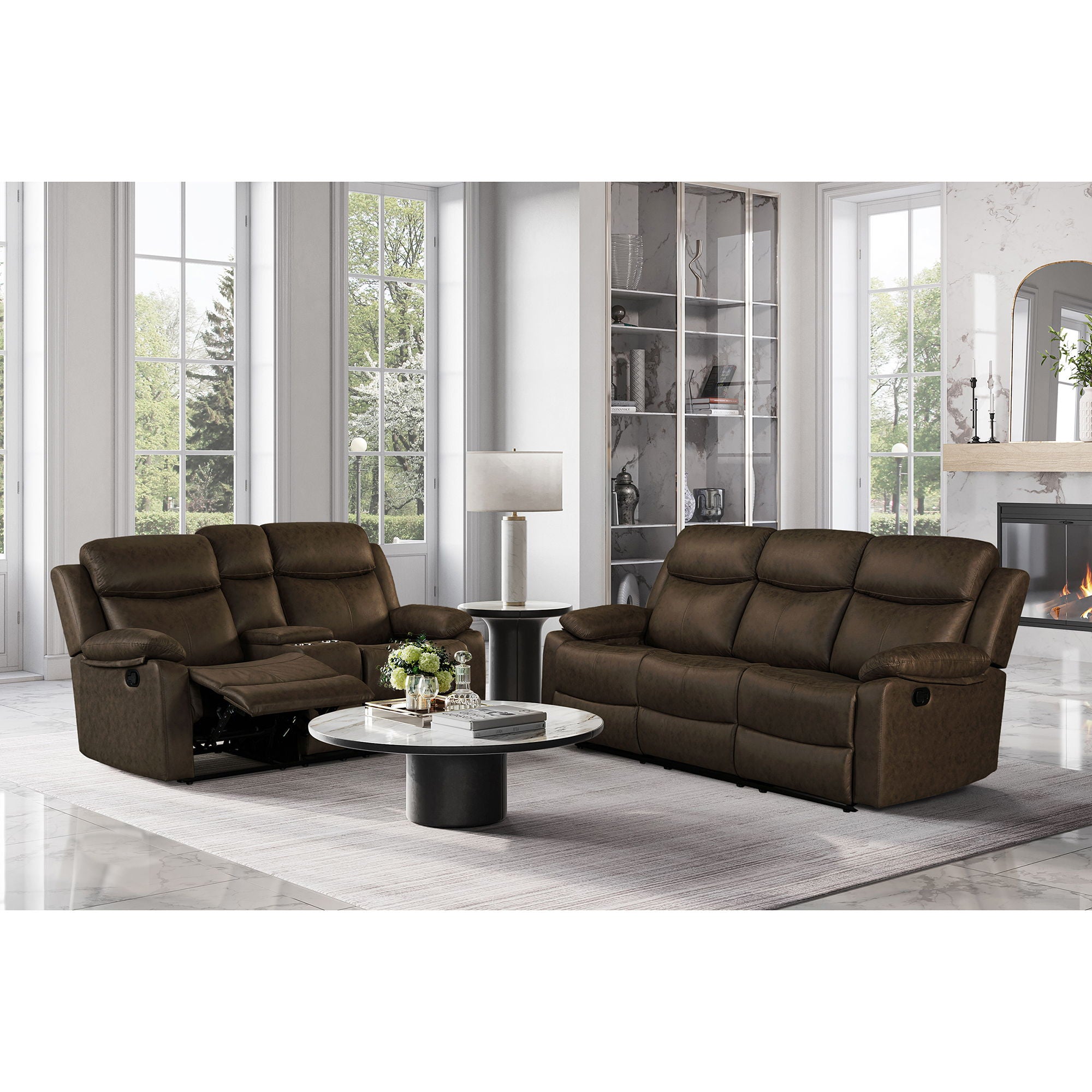 Brenda - Sofa Manual Recline Function - Brown