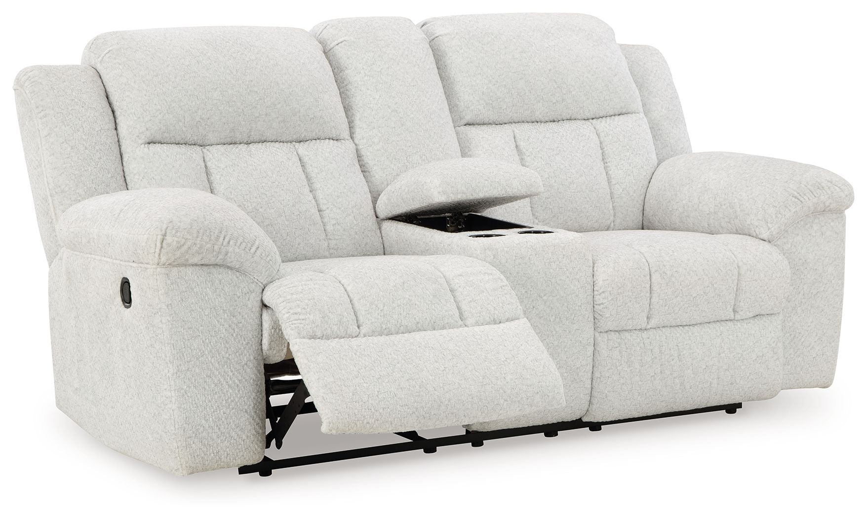 Signature Design by Ashley® Frohn - Dbl Reclining Loveseat With Console | Meri Furniture