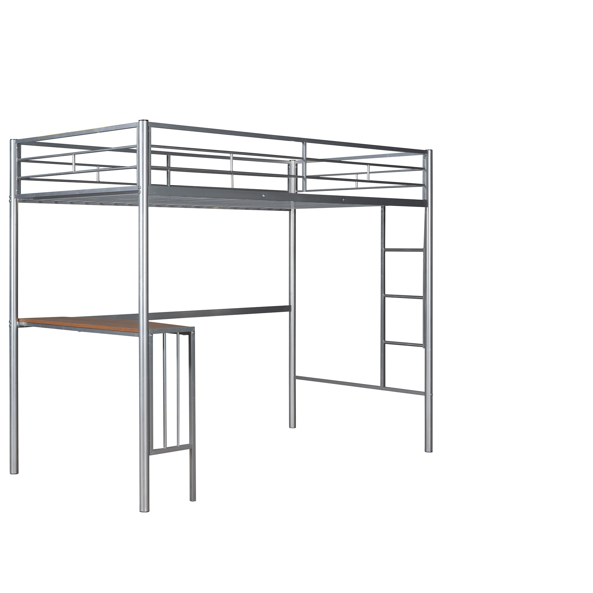 Bunk Bed With Desk, Ladder And Quality Slats For Bedroom