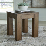 Signature Design by Ashley® Rosswain - Warm Brown - Square End Table | Meri Furniture