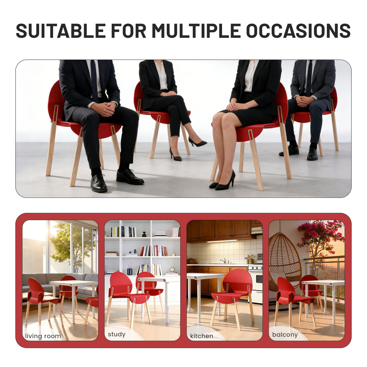 4 Piece Set Of Single Chairs With Long Table
