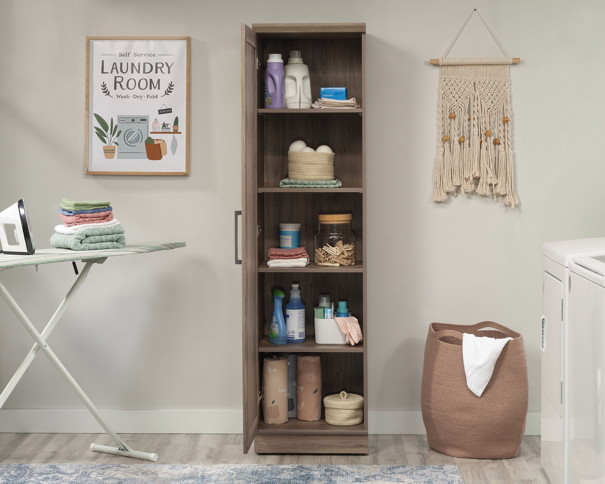 Kitchen Storage Cabinet in Salt Oak