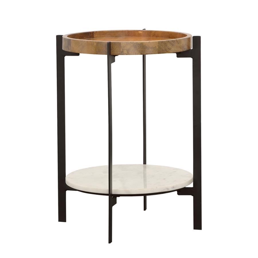 Coaster Fine Furniture Adhvik - Round Table With Marble Shelf | Meri Furniture