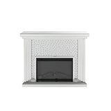 Nysa - Fireplace - Mirrored & Faux Crystals - 40"