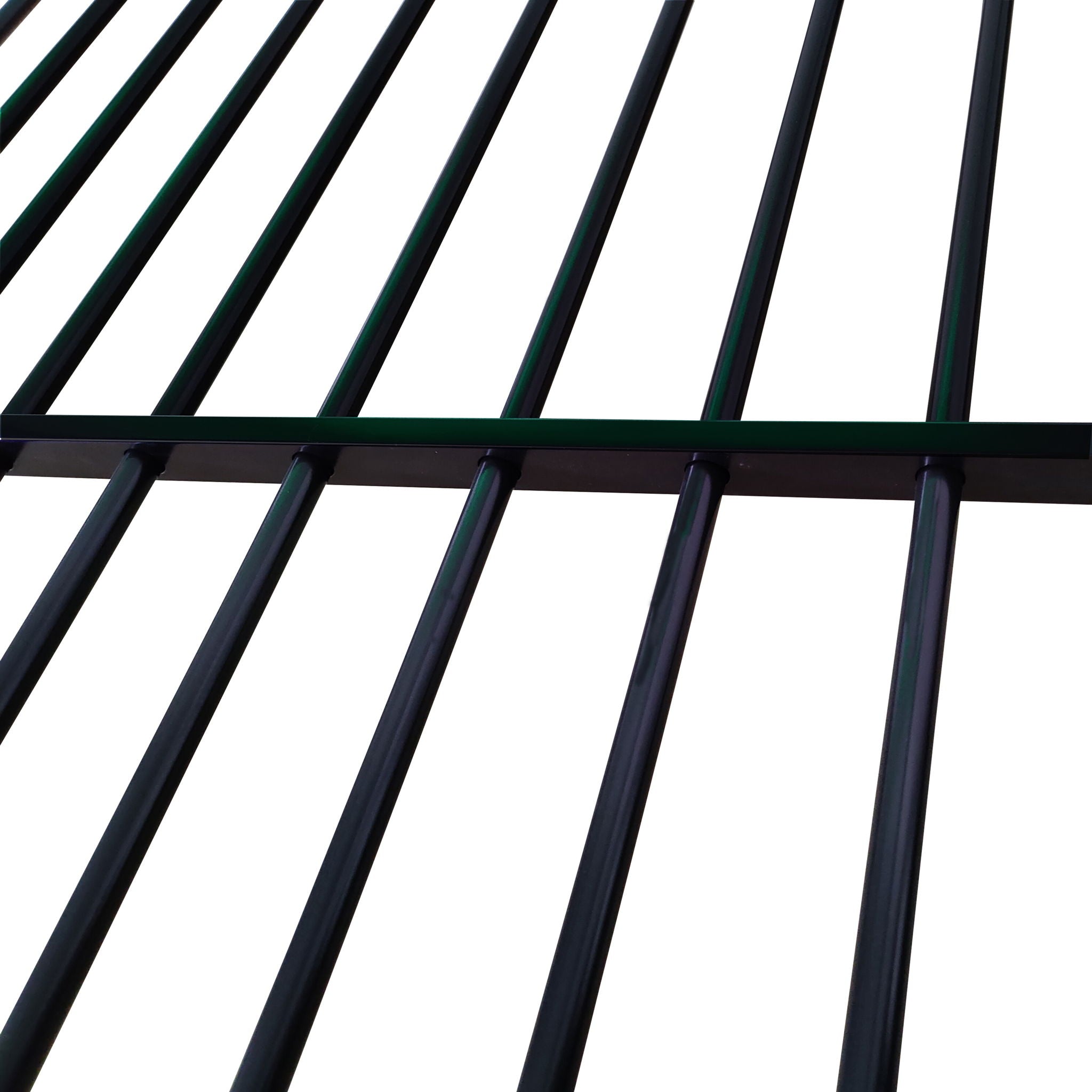 Triple Bunk Bed, Full Size With Sturdy Metal Frame And Safe Stairs - Black