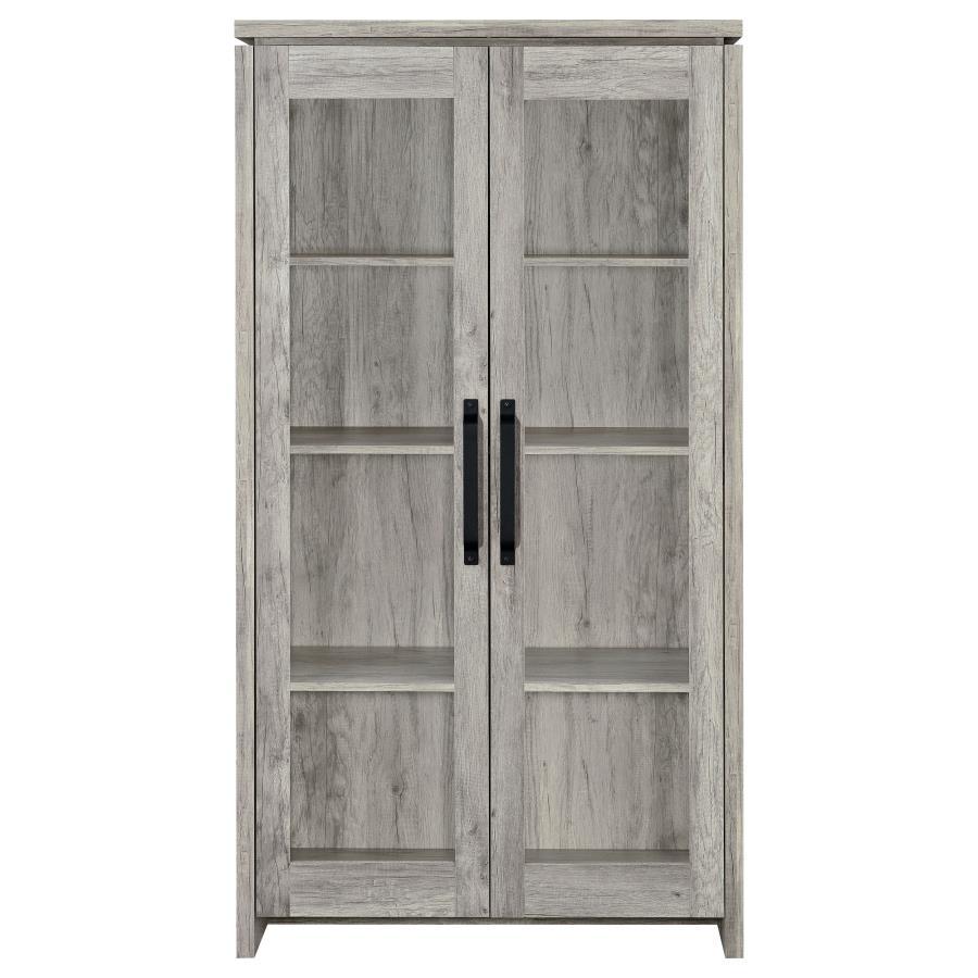 Coaster Fine Furniture Alejo - 2 Door Engineered Wood Tall Cabinet - Gray Driftwood | Meri Furniture