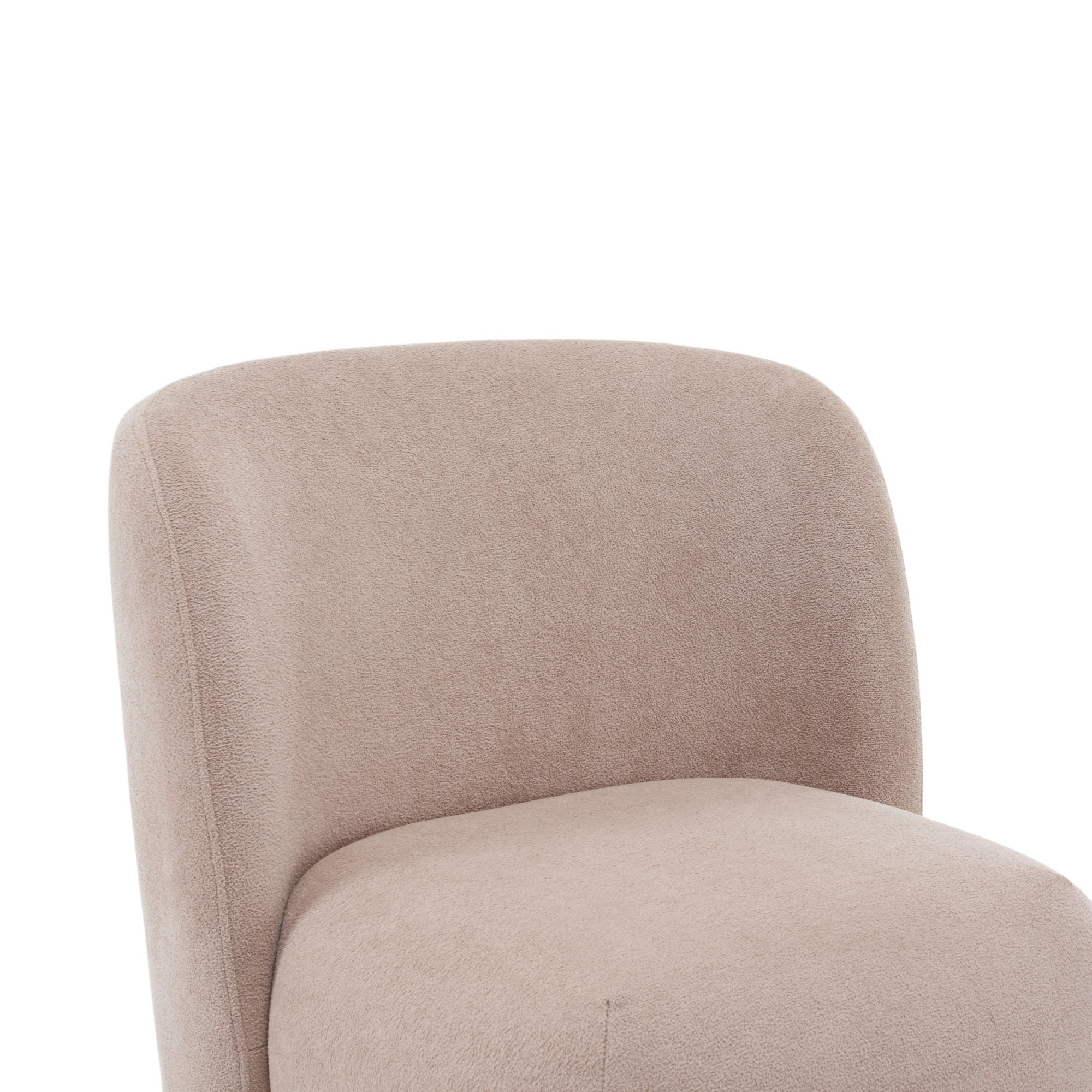Modern Low Back Accent Upholstered Armless Living Room Chairs, Round Feet
