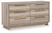 Signature Design by Ashley® Hasbrick - Tan - Six Drawer Dresser | Meri Furniture