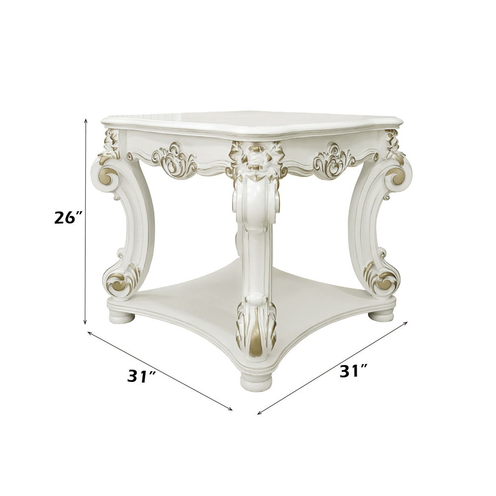 Vendome - 31" End Table - Antique Pearl