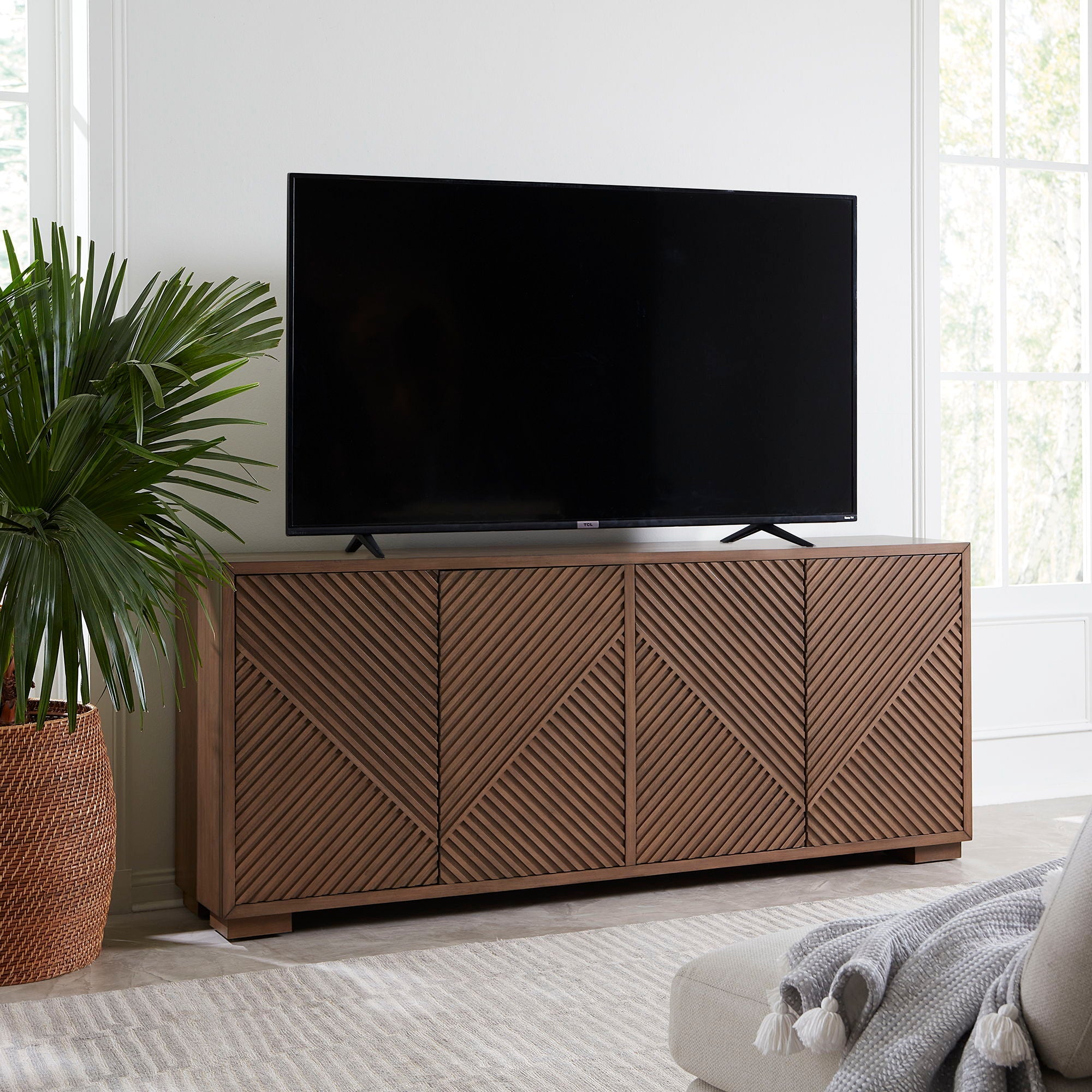 Liberty Furniture Easton - 82" TV Console - Urban Bronze | Meri Furniture
