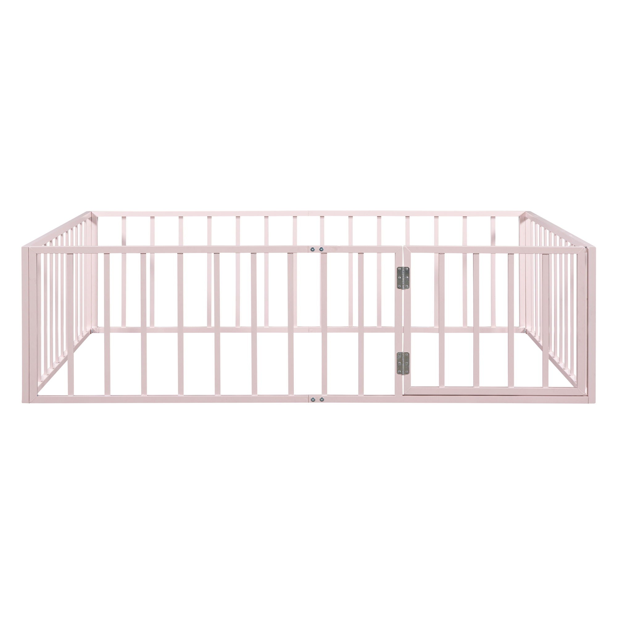 Metal Floor Bed Frame With Fence And Door