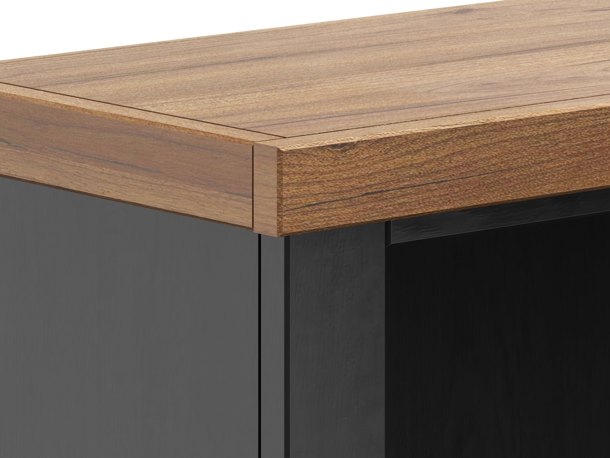 Essex - High 5 Shelf Bookcase - Black, Whiskey