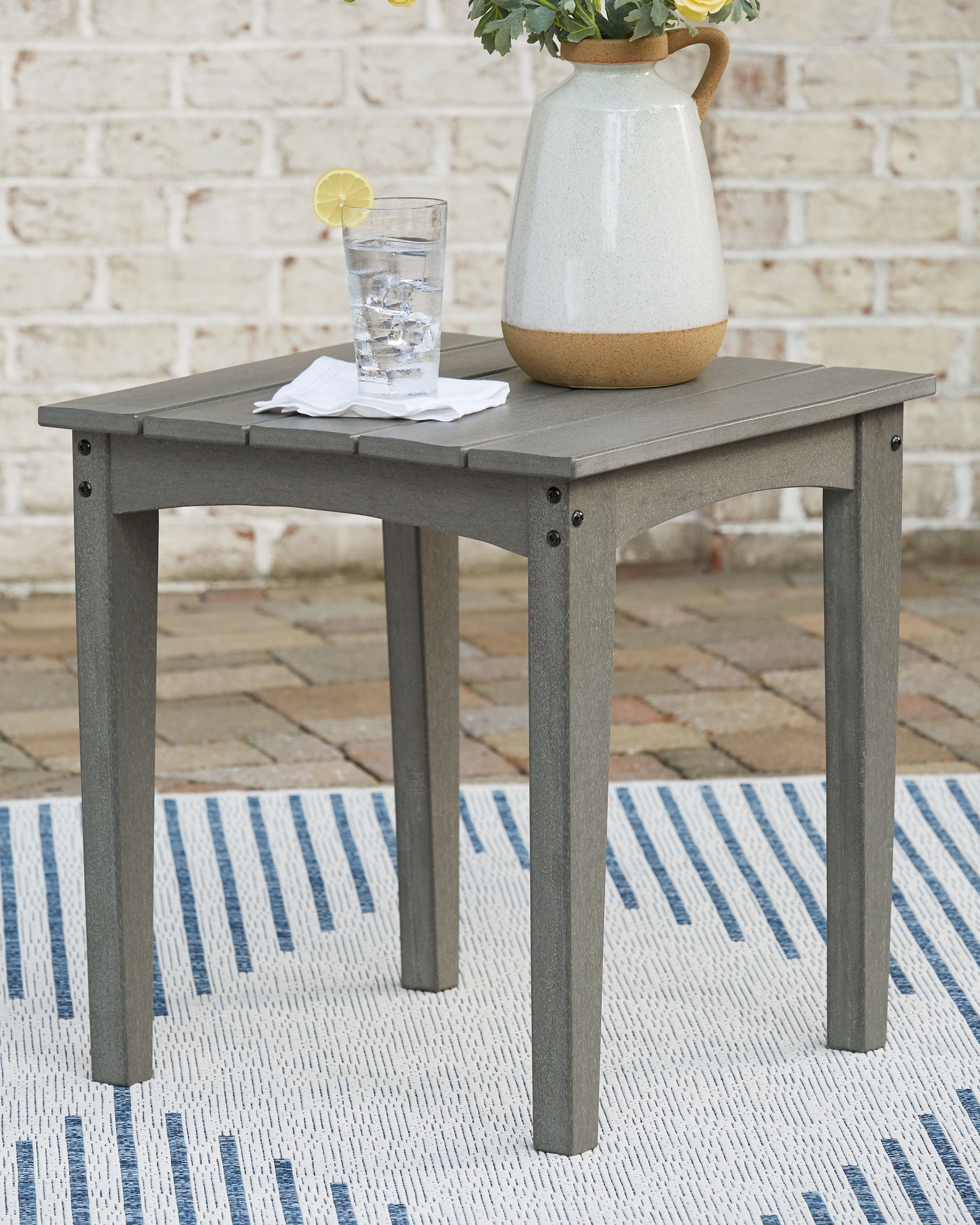 Signature Design by Ashley® Visola - Gray - Square End Table | Meri Furniture