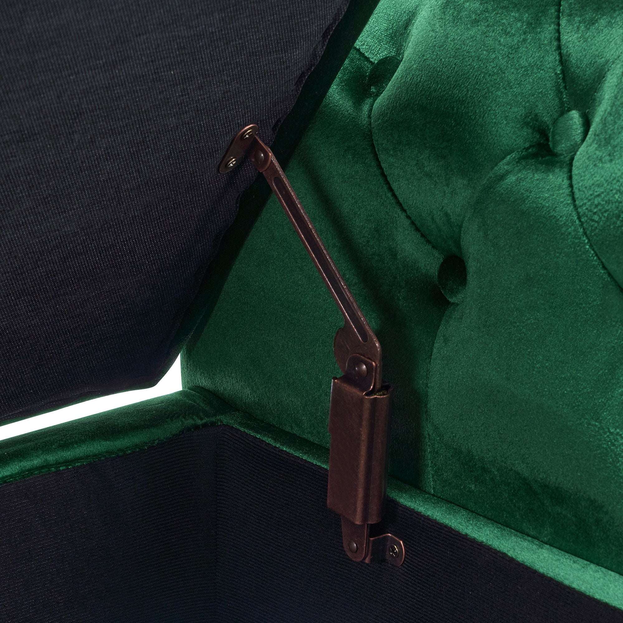 Luxurious Velvet Multifunctional Storage Ottoman Bench With Pillow