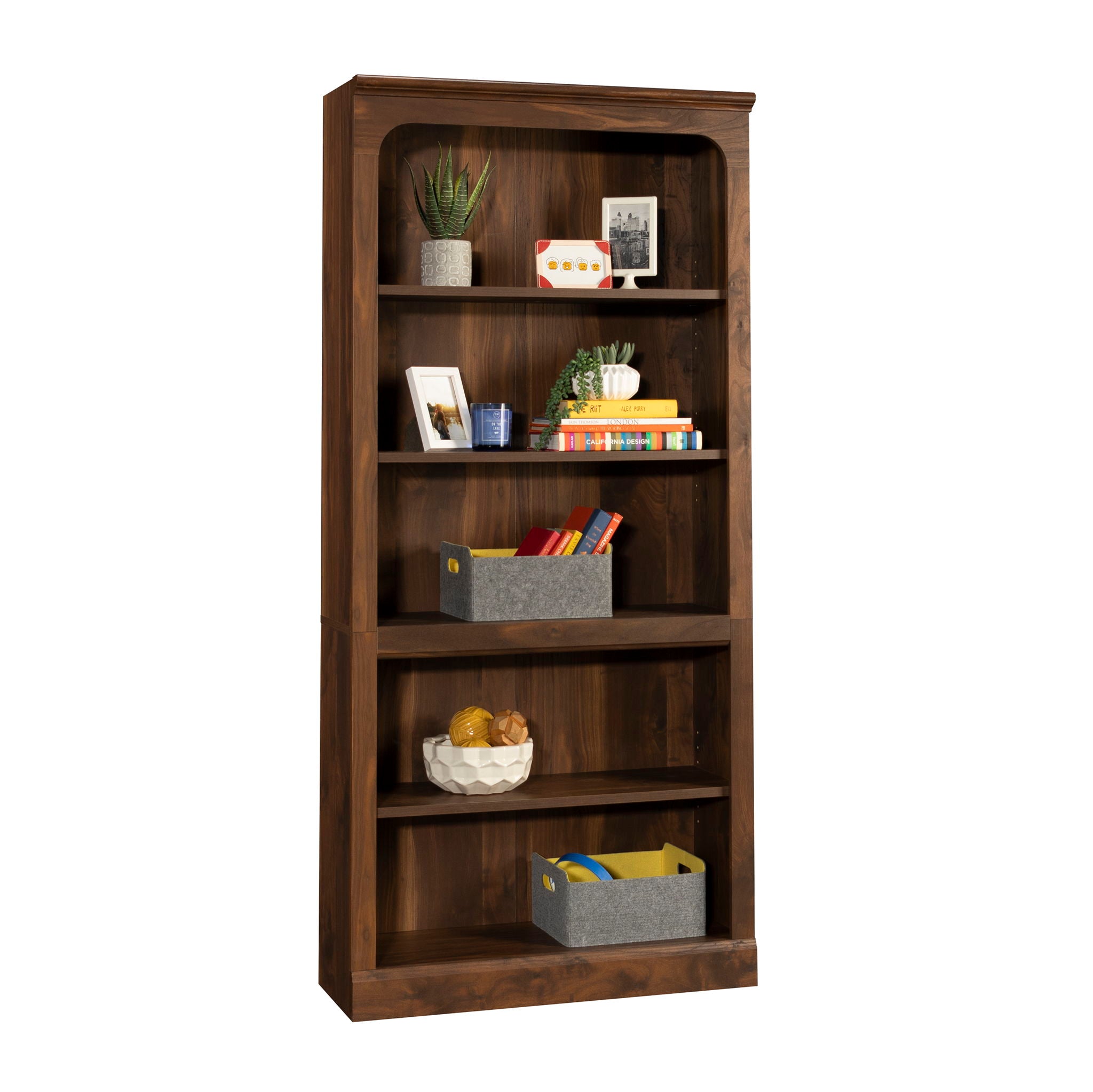 5-Shelf Bookcase in Grand Walnut