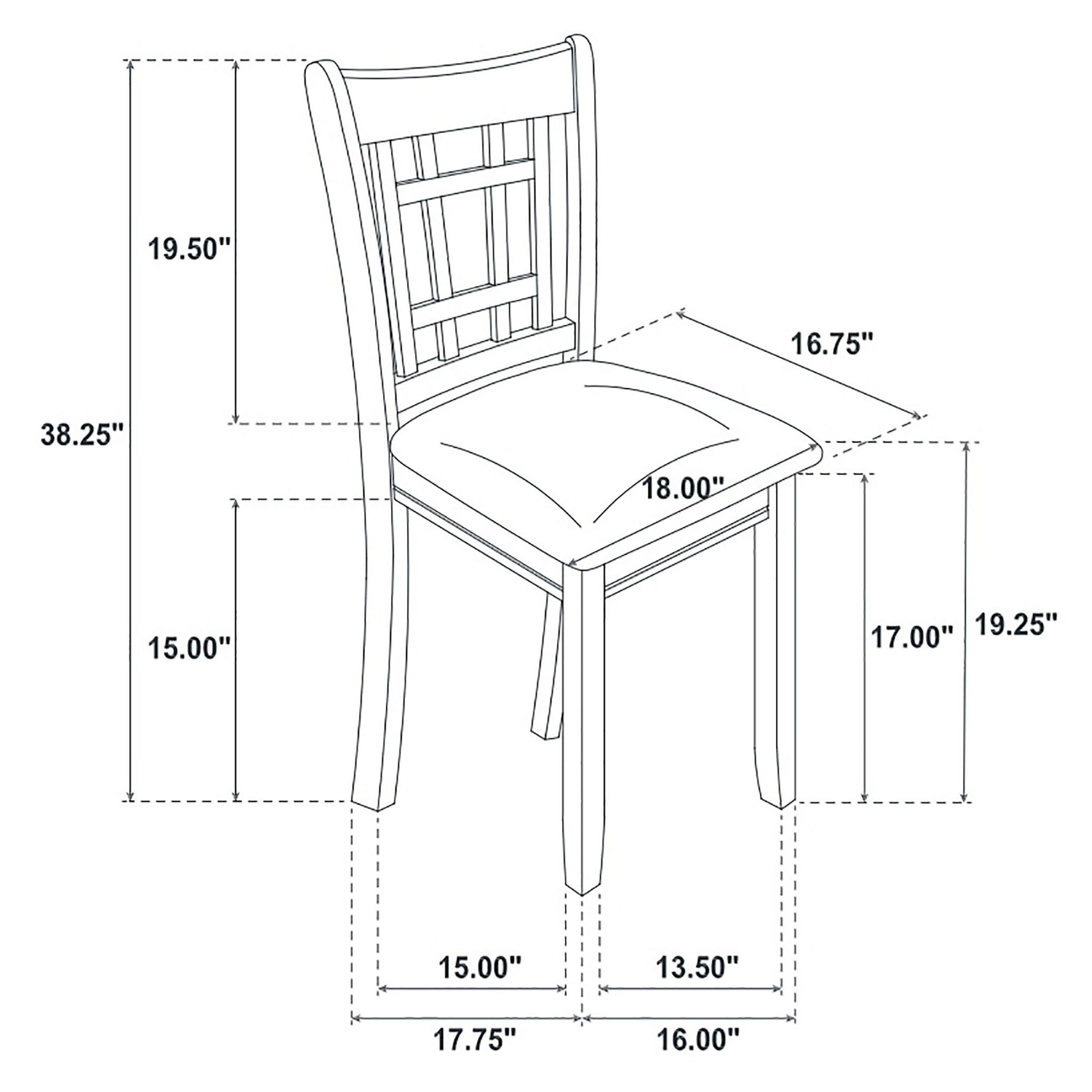 Lavon Wood Dining Side Chair Black and Espresso (Set of 2)