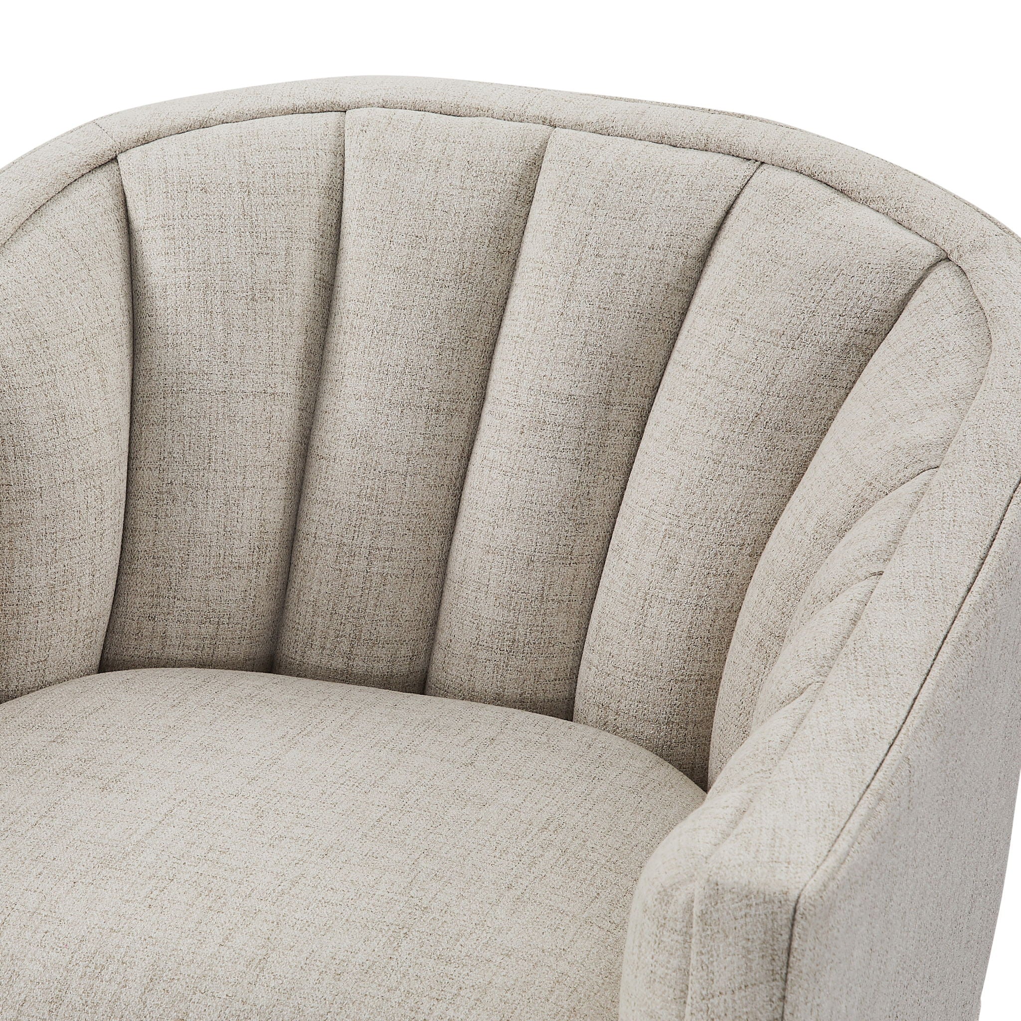 Solitude - Skirted Swivel Accent Chair With Hemp Like